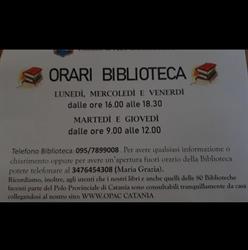 Biblioteca Comunale Luigi Sturzo, Aci Bonaccorsi orari di apertura