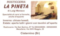 Rosticceria La Pineta, Cisternino orari di apertura