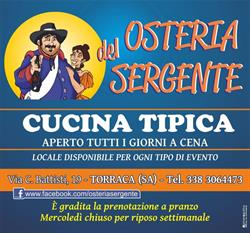 Osteria Del Sergente, Torraca orari di apertura