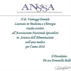 Dottor Vantaggi Daniele G. Cura del Sovrappeso e dell'Obesità, Pescara orari di apertura