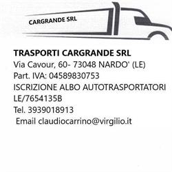 Trasporti cargrande srl, Nardò orari di apertura