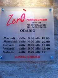 Zerò Parrucchieri, Treviso orari di apertura