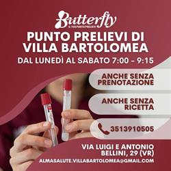 Centro Prelievi Butterfly - Villa Bartolomea, orari di apertura