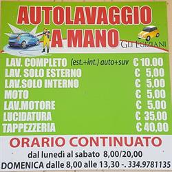 Autolavaggio a Mano "Gli Egiziani", Latina orari di apertura