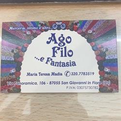 Ago Filo e Fantasia, San Giovanni in Fiore orari di apertura