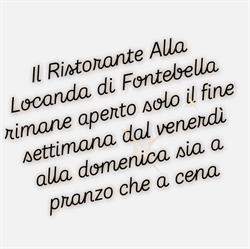 Alla Locanda Di Fontebella Di Serra Diego, Frontone orari di apertura