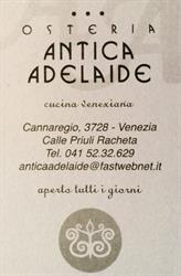 Antica Adelaide, Venezia orari di apertura