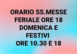 Parrocchia Sacra Famiglia, Cassino orari di apertura