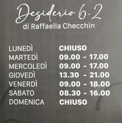 Desiderio 6.2, Camponogara orari di apertura
