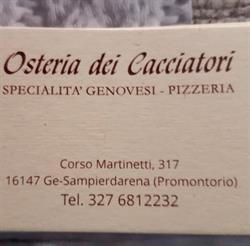 Trattoria Dei Cacciatori, Genova orari di apertura