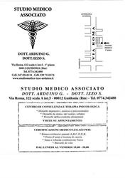 Studio Medico Izzo Arduino Simeone, Guidonia orari di apertura