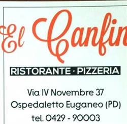 Ristorante Pizzeria El Canfin, Ospedaletto Euganeo orari di apertura
