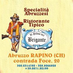 Ristorante Il Passo Del Brigante, Rapino orari di apertura