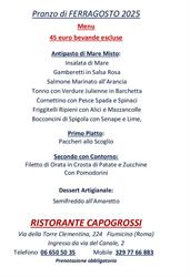 Ristorante Capogrossi, Fiumicino orari di apertura