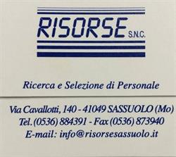 Risorse SNC, Sassuolo orari di apertura
