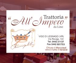 Trattoria Impero, Legnago orari di apertura