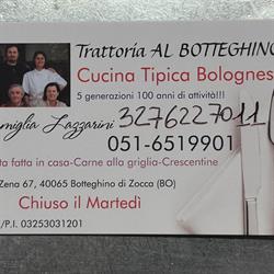 Ristorante ' al Botteghino ' Pianoro, S. Salvatore Di Casola - Orari di apertura
