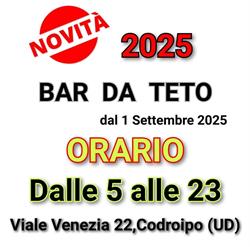Bar Da Teto, Codroipo orari di apertura