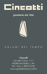 Cincotti Gioielleria dal 1856, Montella orari di apertura