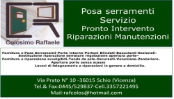 Colosimo Raffaele, Schio orari di apertura