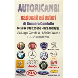 Autoricambi Condello Gennaro Nazionali ed Esteri, Crotone orari di apertura