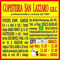 Copisteria San Lazzaro Snc Di Gavetta L. E Braceschi A., Piacenza orari di apertura