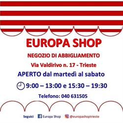 Europa Shop Trieste - Negozio di abbigliamento, orari di apertura