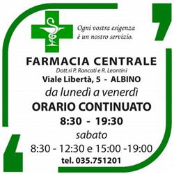 Farmacia Centrale, Albino orari di apertura