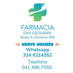Farmacia S. Giovanni, Chioggia orari di apertura
