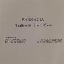 Farmacia Taglioretti Dr. Mario, Saronno orari di apertura