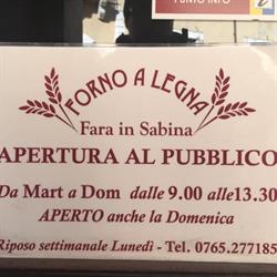 Forno A Legna Di Mazzocchi Angelo, Fara in Sabina orari di apertura