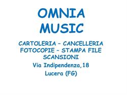 Omnia Music Di Vincenzo Ardore, Lucera orari di apertura