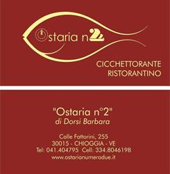 Ostaria N°2, Chioggia orari di apertura